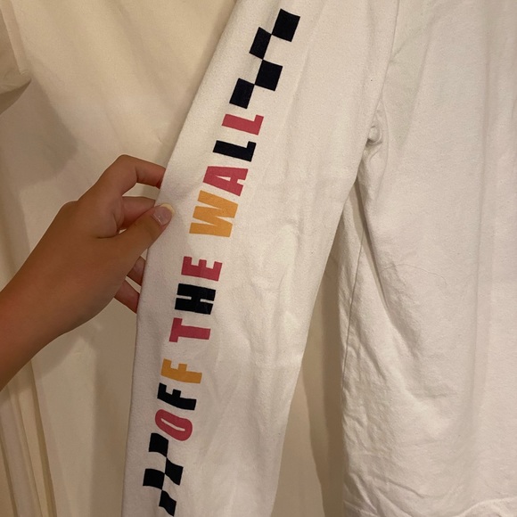White vans with colorful logo long sleeve tee - Picture 3 of 3